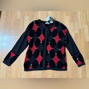 Vintage Bonnie and Bill by Holly 80s Sweater Cardigan NWT Size Large
